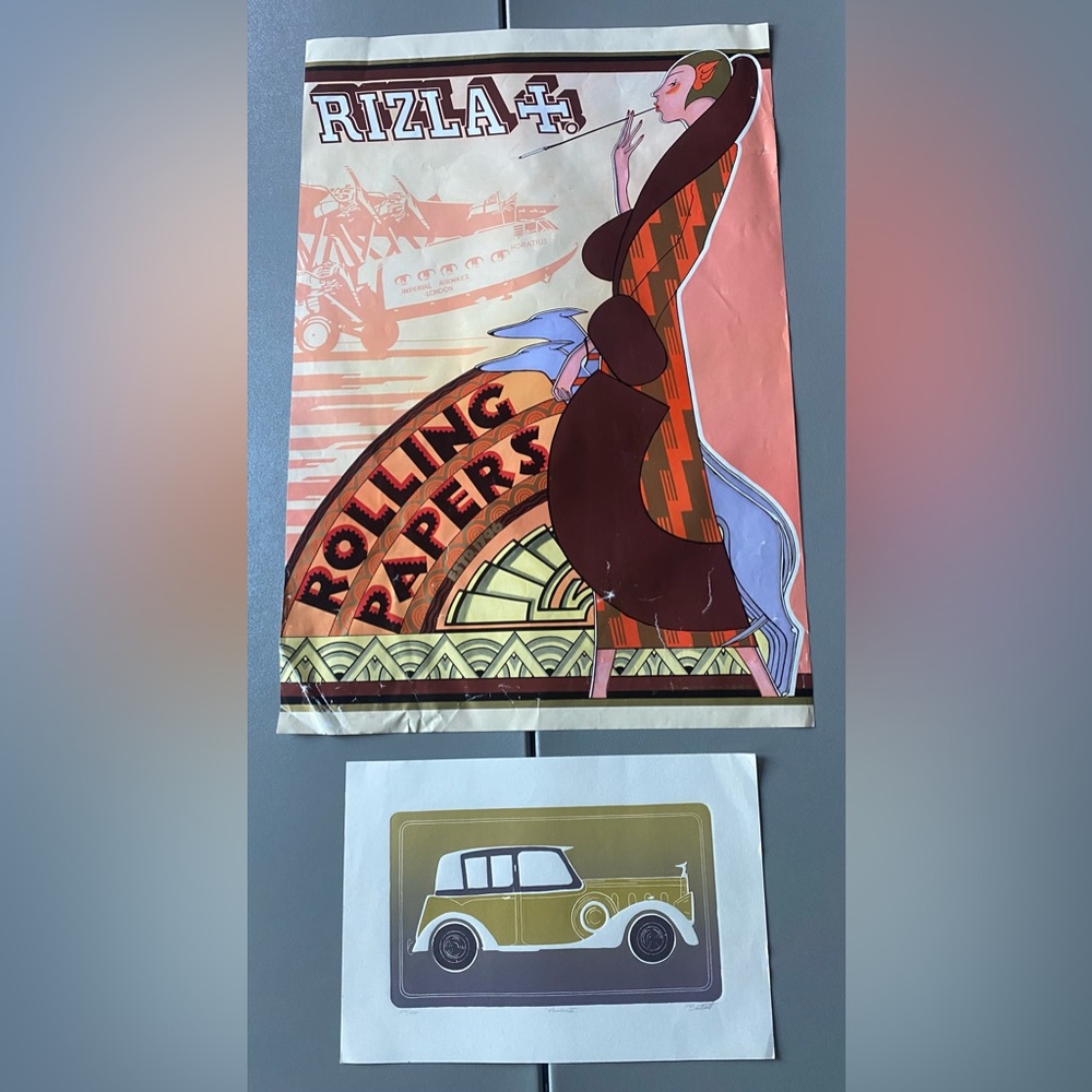 Vintage Rizla Rolling Papers Poster and signed print